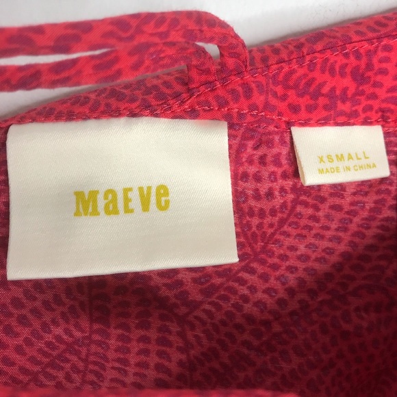 Anthropologie Maeve Mandalay Cold Shoulder Blouse Size XS - Picture 4 of 11